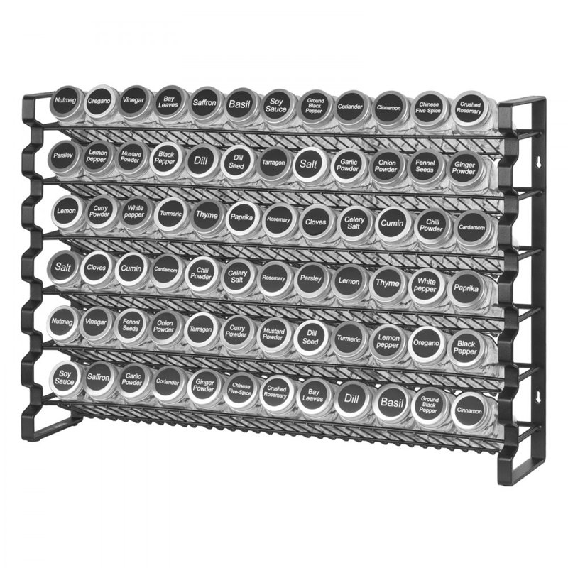 Spice Rack Organizer for Cabinet Seasoning Storage Set Wall Mounted