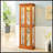 Curio Cabinet Lighted Curio Diapaly Cabinet With Adjustable Shelves And Mirrored Back Panel-1911429355