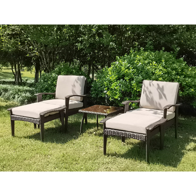 2 - Person Patio Conversation Set, Brown