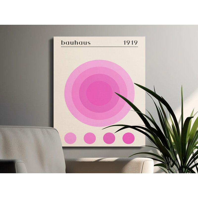 Bauhaus 1919 Canvas Wall Art, Modern Abstract Print, Circles, Gallery Wrapped, Ready to Hang, Archival Inks, Home Decor