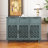 Vintage Carved Sideboard Cabinet with 3 Doors & Drawers, Farmhouse Decorative Storage Cabinet with Adjustable Shelves for Entryway, Living Room & Dining Room-1505549034