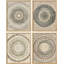 Petite décoration bohémienne abstraite et discrète, reproduction d'art encadrée 4 pièces-90605204-119018402