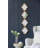 Gold Narrow Four Tiered Wall Mirror