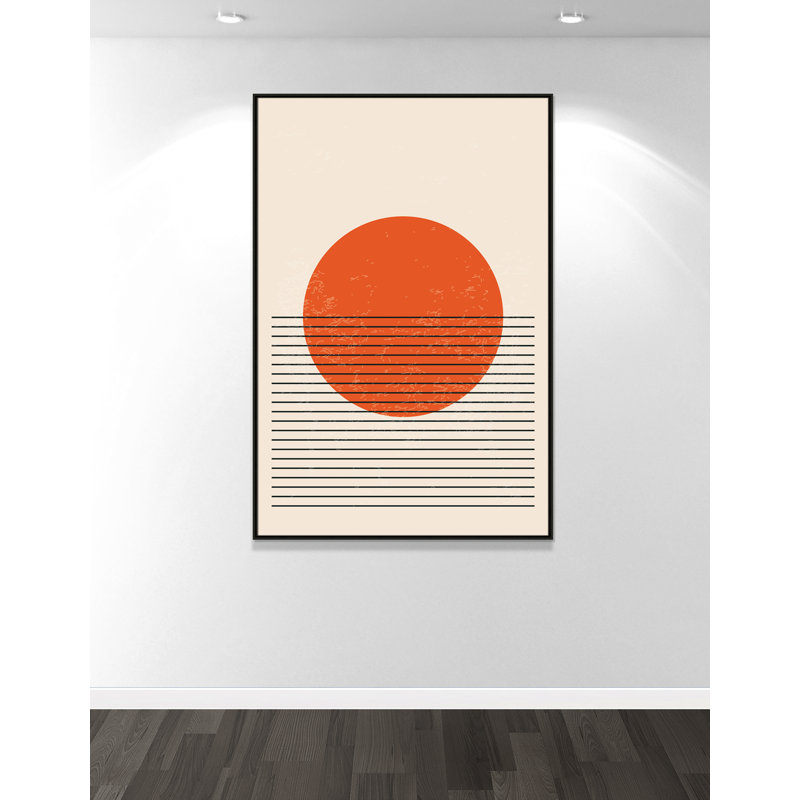 Bright Minimal Series #2 Print by Stanley, Framed Canvas, 41.5'' W x 61.5'' H, Espresso Floater