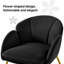 Flower Shape Tub Chair with Golden Metal Legs -1597206318