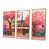 Toile avec cadre flottant or