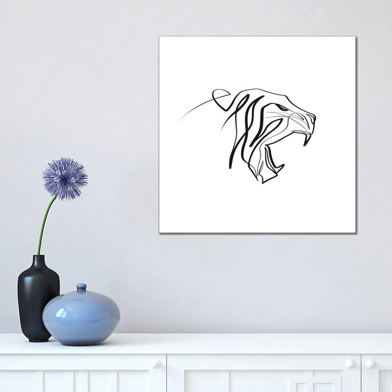 Tiger by Dane Khy - Wrapped Canvas Gallery-Wrapped Canvas Giclée, 45.72 cm H x 45.72 cm W