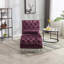 Chaise longue capitonnée à boutons avec coussin pour le bureau de la chambre à coucher-130375870