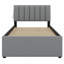 Lit plateforme tapissier avec lit gigogne-1174277246