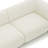 Upholstered Beige Chenille 2-Seater Modern Curved Arm Design Sofa With Solid Wood Legs-271496388