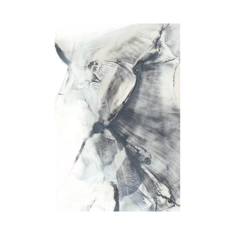 Reproduction d’art, "marbled Grey I" par Ethan Harper, H 60 po x l 40po x P 1,5 po, Toile tendue, Pas de tapis