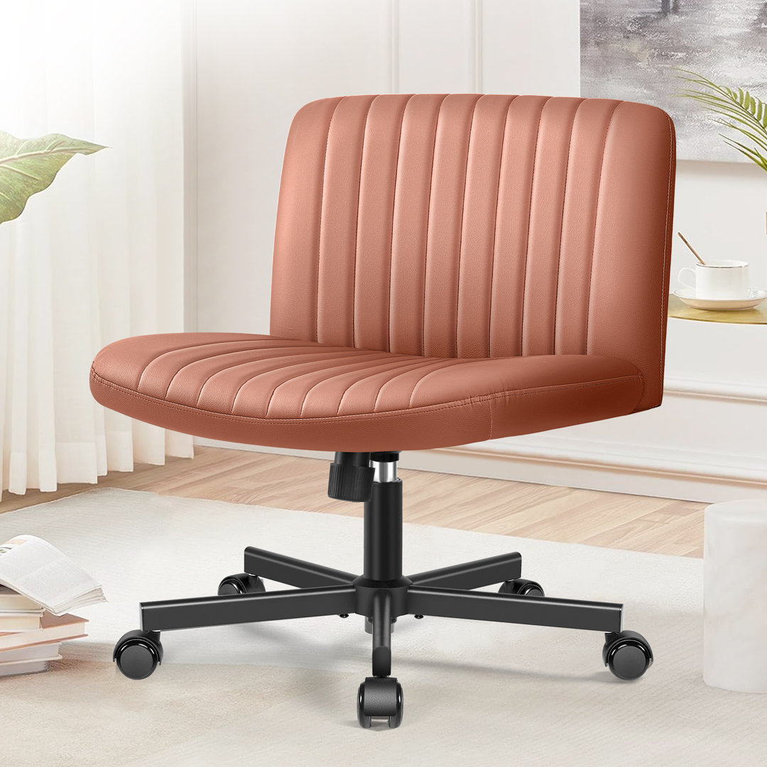 Wheeled Wide Seat Leisure Office Chair KERDOM Upholstery 