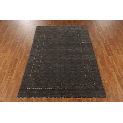 Tribal Gabbeh Style Indian Area Rug 5x8