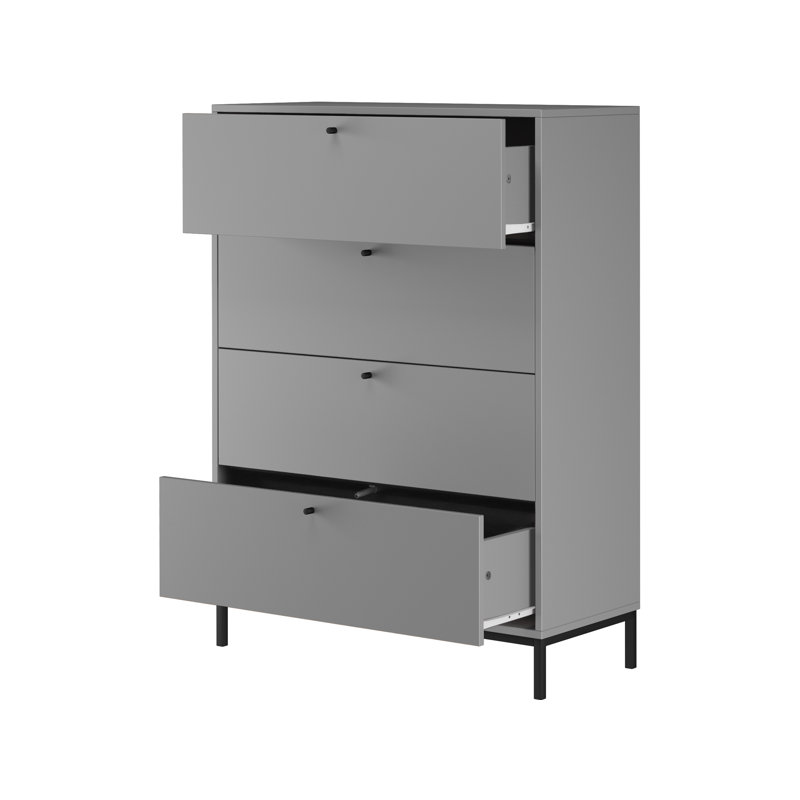 Ivian 4 - Drawer Chest of Drawers, Grey