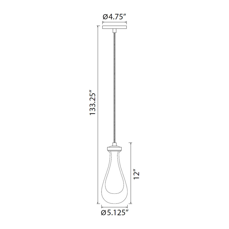 Mini-luminaire suspendu 1 lumière DEL 3cc, Blanc mat