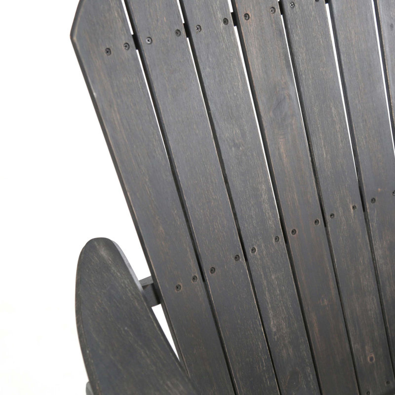 Chaise berçante Malibu Adirondack, Gris foncé
