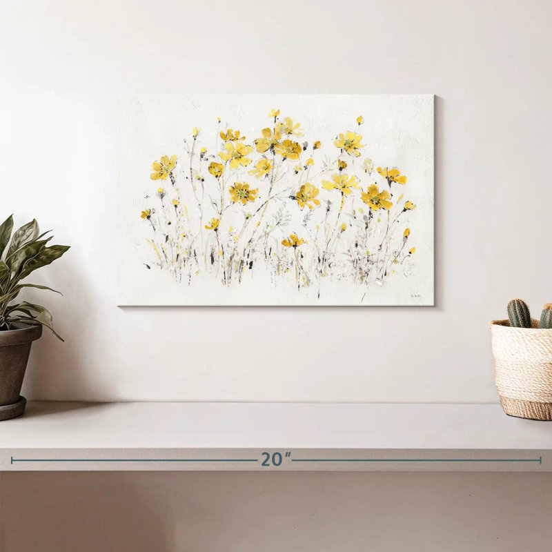 Harnek fleurs sauvages jaune vif, H 8 po x l 12 po