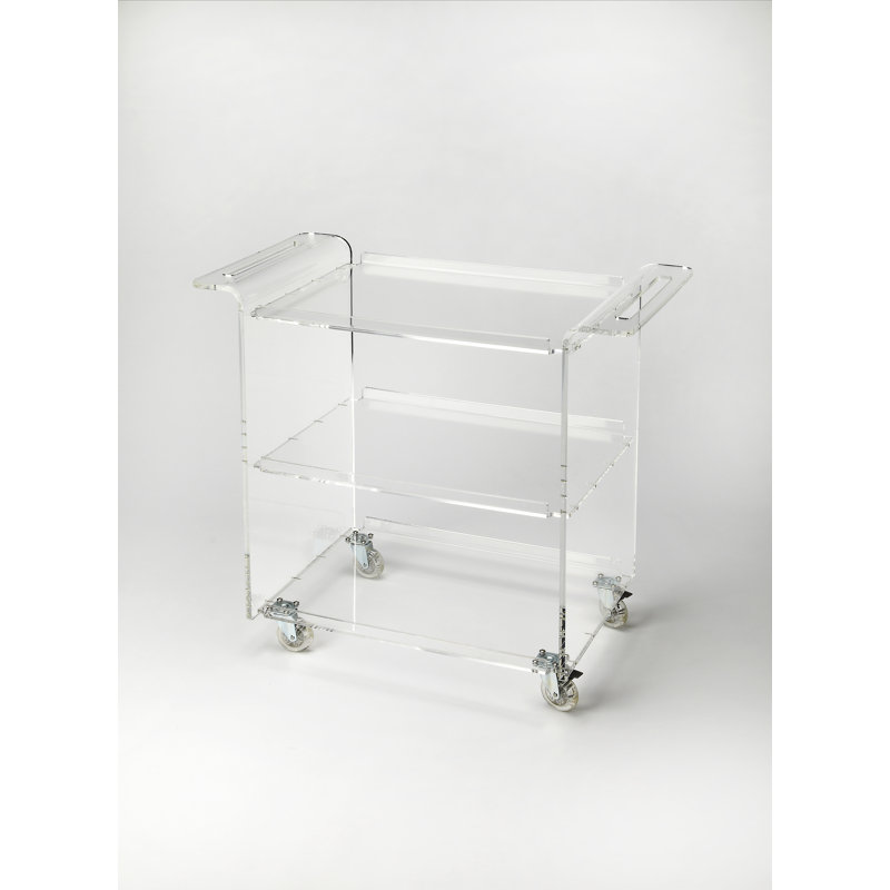 Alachua Acrylic Trolley Bar Cart