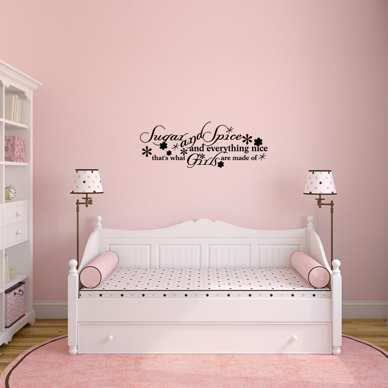 Text & Numbers Non-Wall Damaging Wall Decal, Black