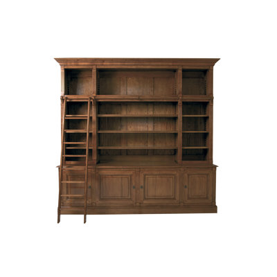 Bibliothèque en bois massif Apothicaire
