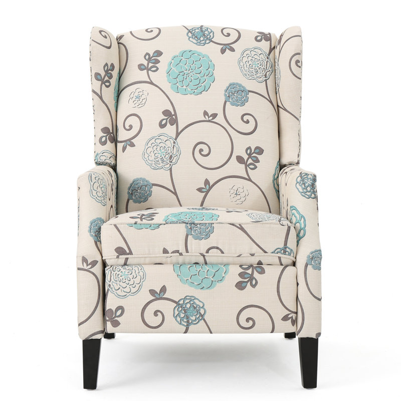 Fauteuil inclinable manuel 26,5 po Boruta, Mélange de polyester floral