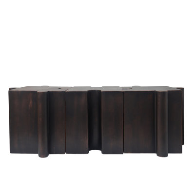 Puzzle Art Side Table, Modular Concave Edge MGO Table - Buy Singles Or Combine For Custom Layouts, Indoor & Outdoor,Antique Copper Color