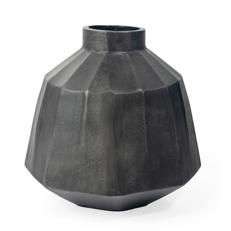 Artemis Handmade Aluminum Table Vase, Gray
