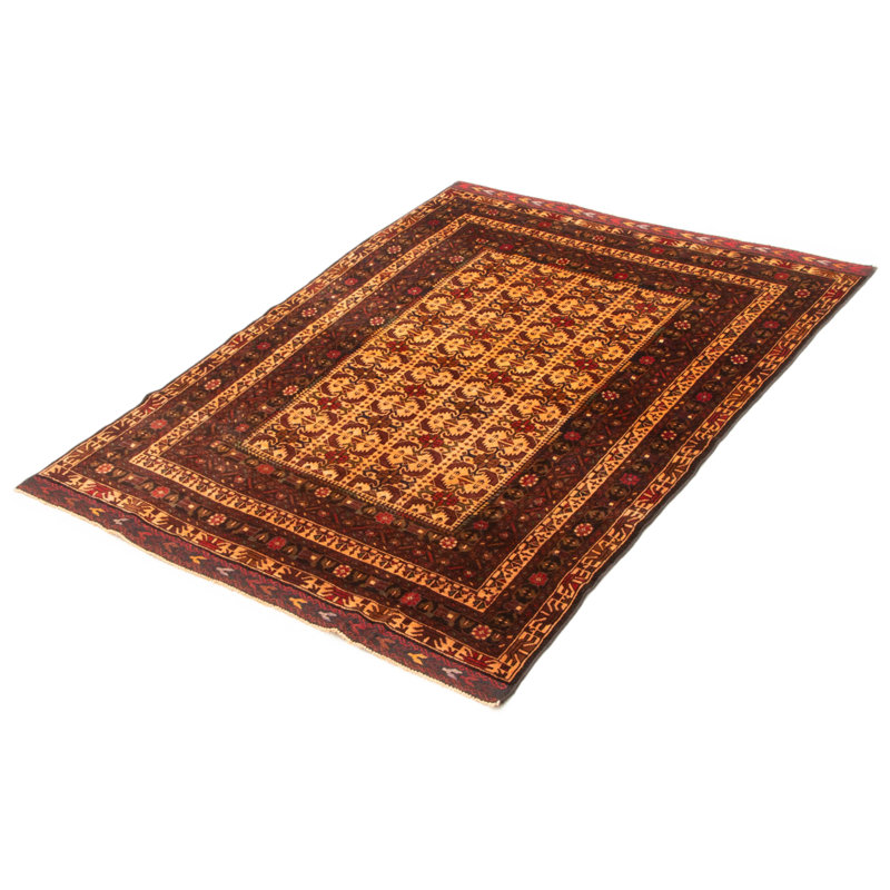 Tapis orange Teimani 4 pi 2 po x 6 pi 3 po