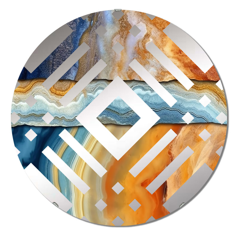 Dannelley - Diamond Decorative Mirror, 23.6" x 23.6"