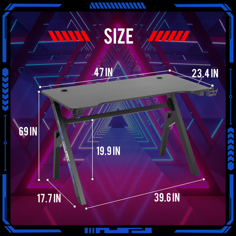Bureau, Bleu, H 29,5 po x l 47 po x P 23,4 po