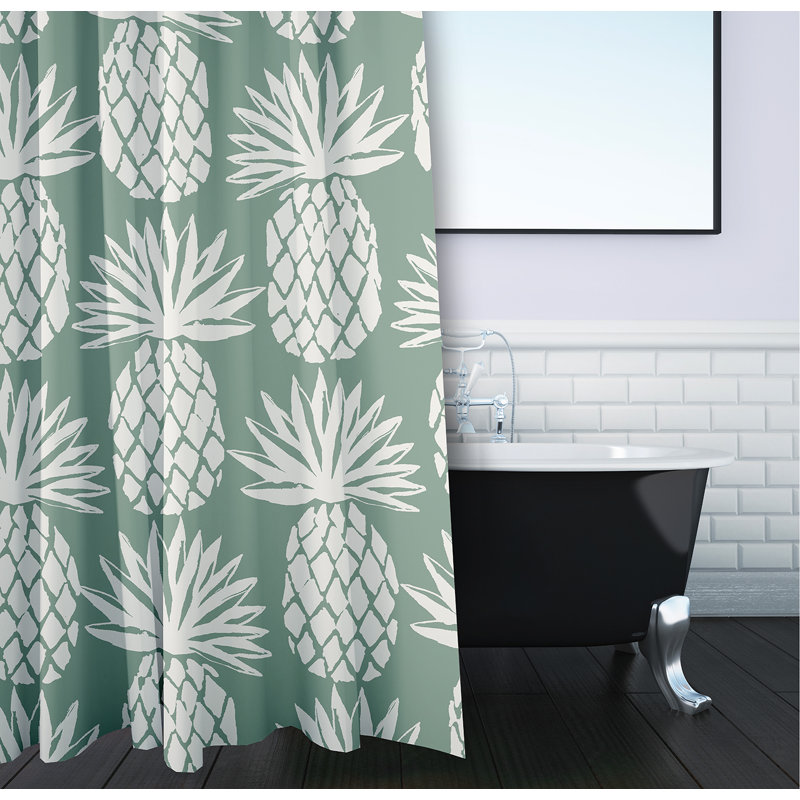 Rideau de douche simple abstrait, Sauge