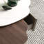 Table basse en pierre frittée de luxe italien clair