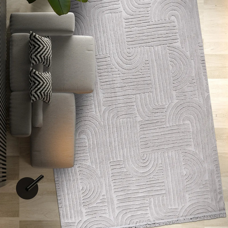 Cotton Abstract Indoor Rug, Runner 3'11" x 16'5"
