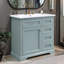 Ensemble de meuble-lavabo 36 po avec lavabo sous-comptoir en céramique et rangement à fermeture en douceur-1076379416