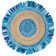 Yousef Hand Woven Cotton/Jute Rug in Turquoise/Natural