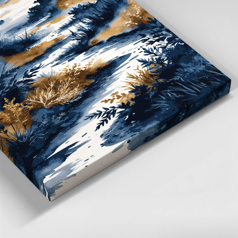 «Watercolor Landscape 64», art mural sur toile blanche, H 24 po x l 36 po