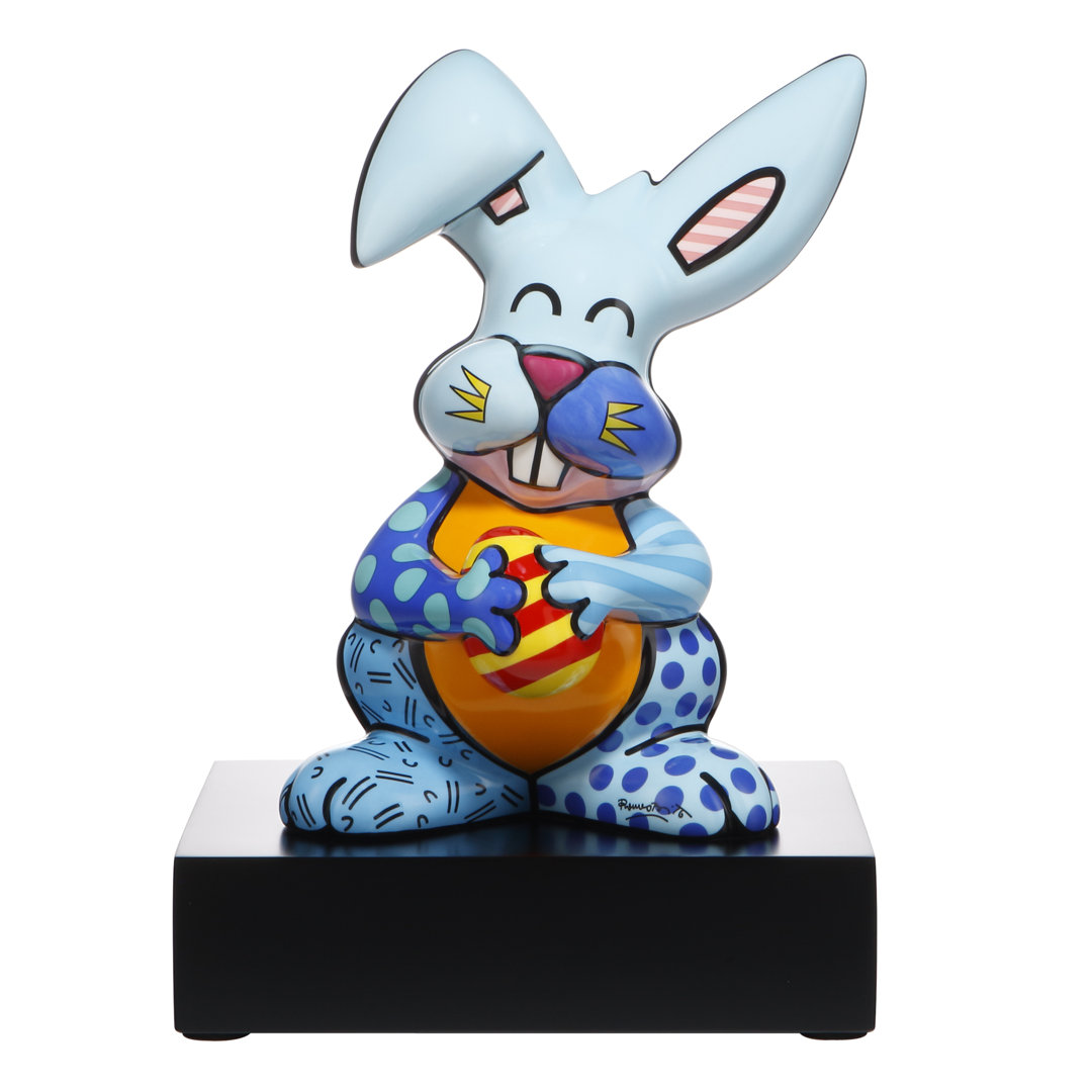 Figur Blauer Hase Romero Britto