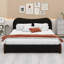 Structure de lit moderne tapissier avec pieds en bois-788046171
