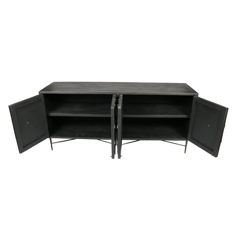 Jillian 71'' Solid Wood Sideboard, Black