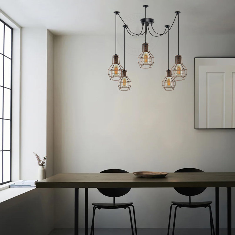- Light Black Cluster Pendant, 5