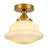 Buckminster 1-Light Vintage Schoolhouse Fluted Glass Semi Flush Mount Ceiling Light  for Hallway-1380074498