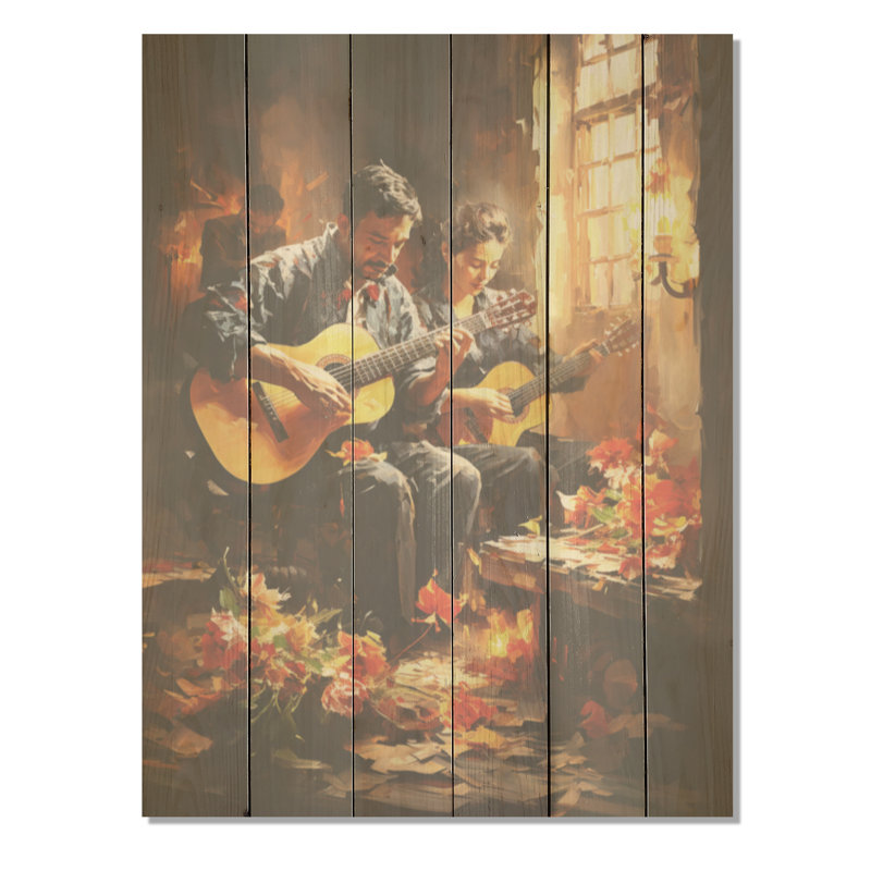 Signe mexicain Mariachi Serenade - Art mural mexicain sur bois de pin naturel, H 20 po x l 10 po