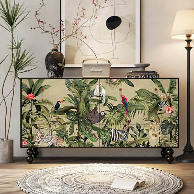 French-style simple six-drawer entrance cabinet
