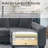 Wartow 114"W Corduroy Convertible U-shape Sectional, Sleeper Sofa Bed-1960993575
