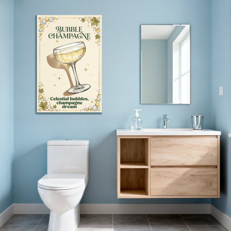 Fashion Bubble Champagne Céleste bulles Champagne, H 16 po x l 24 po