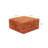 Stylish Pouffe with 100% Hornbeam Frame, 33.5 x 33.5 x 15.7 inches | Soft 100% Linen Upholstery, 32 DNS Foam for Comfort | Vibrant Orange Color, Perfect for Living Room & Bedroom | Durable Plastic Legs