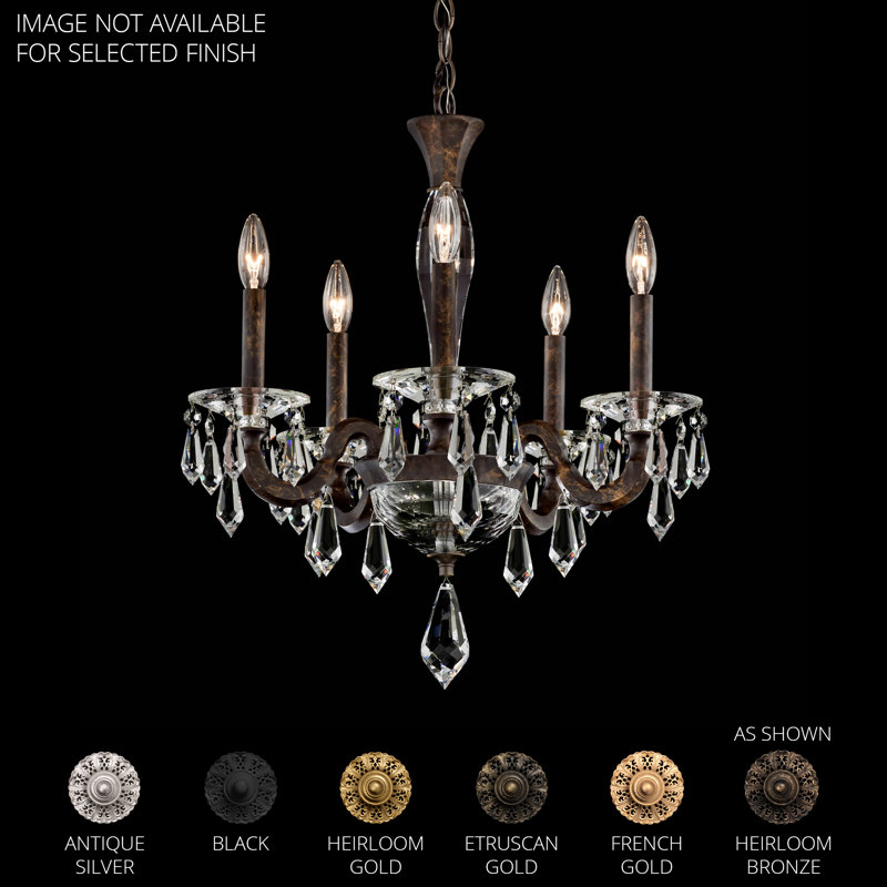 Napoli 5 - Light Chandelier, Antique Silver