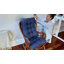  Coussin de chaise berçante antidérapante à fixation double - Coussin de siège et de dossier en velours côtelé rembourré de mousse à haut rebond pour bureau, chambre à coucher et véranda (kaki)-1933482737-2124010657