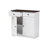 White and Wenge Cabinet, 30.42" H