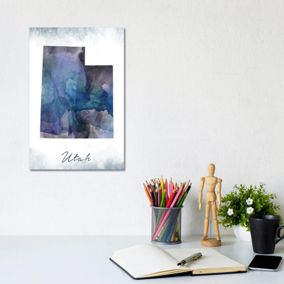 Utah State Bluish - Wrapped Canvas Print